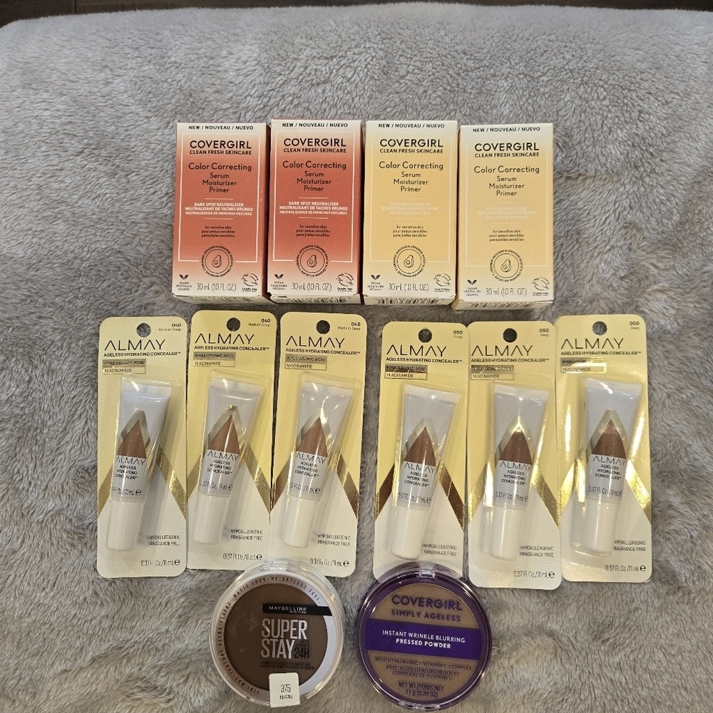 Lot Of 12 Piece Beauty Products - Covergirl Almay And Maybelline New